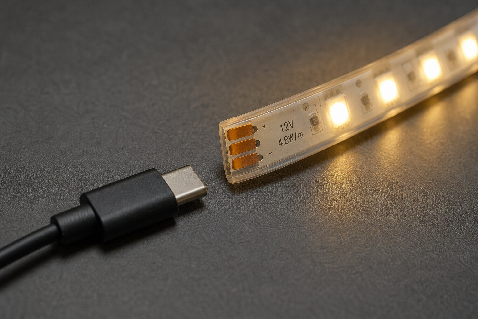 Лента на 12 В от USB не загорится: нужен блок питания